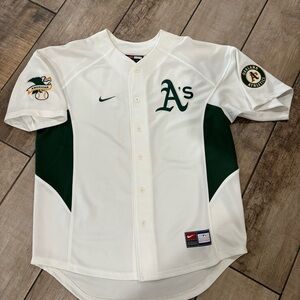 Vintage Nike Oakland Athletics A’s Eric Chavez #3 white Jersey Men’s Sz Medium